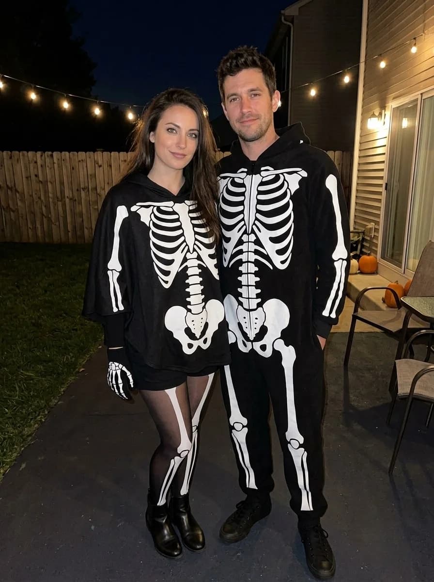 Matching Skeleton Couple Costume