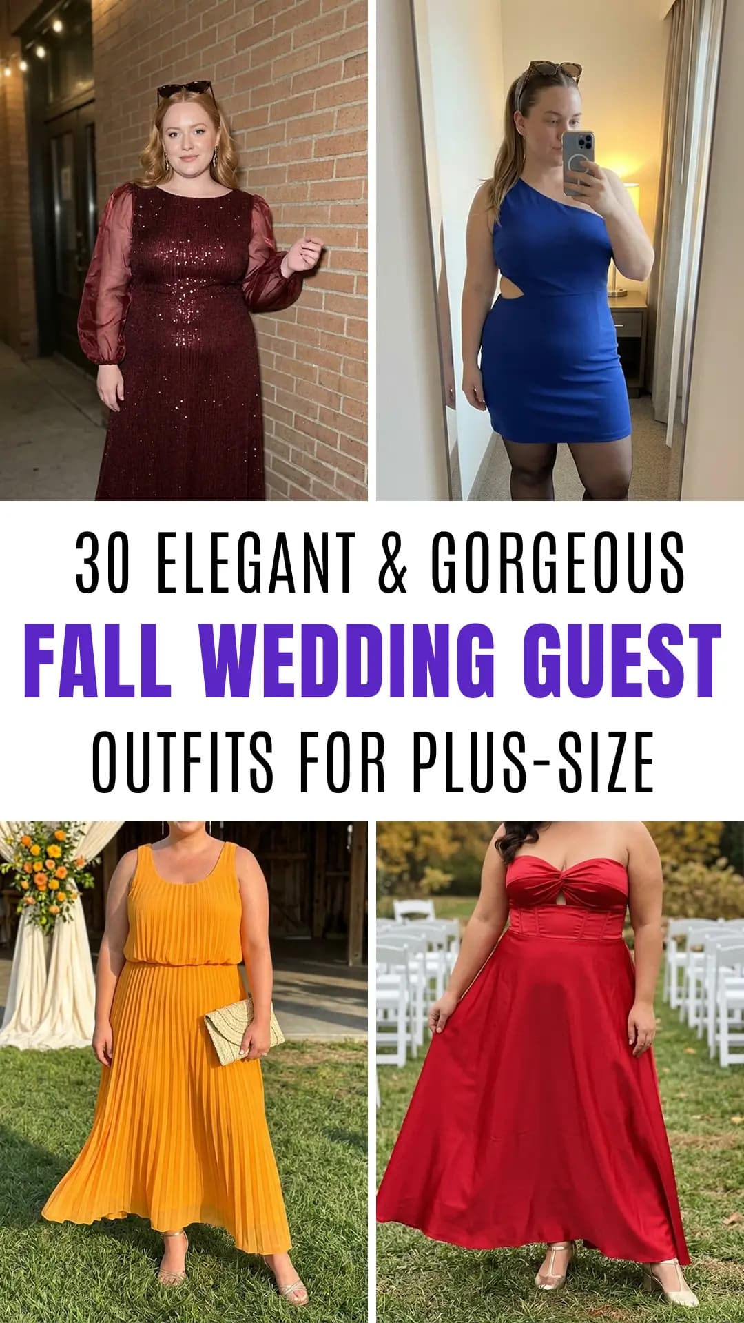 30 Fall Wedding Guest Outfits for Plus Size Women That Are Flattering & Chic