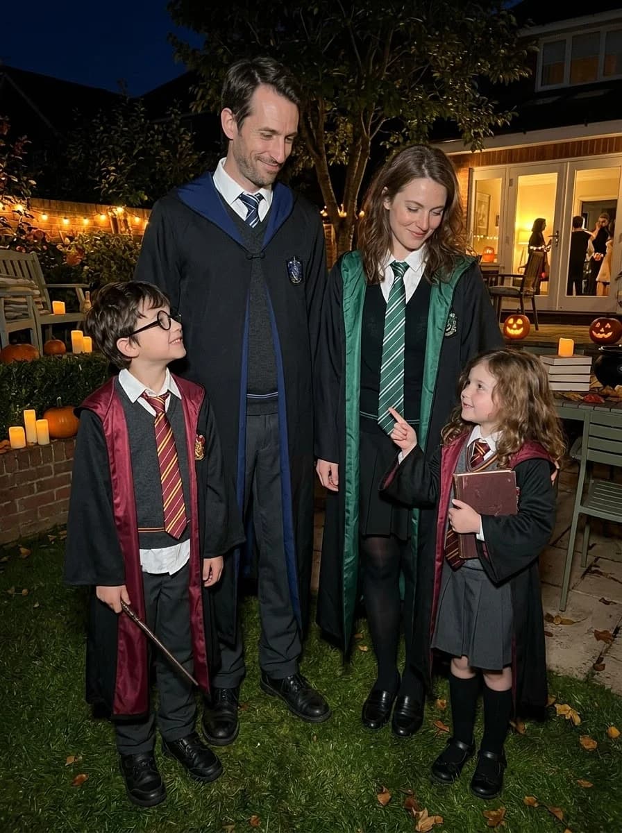 Harry Potter Family Costume with Hogwarts House Crew