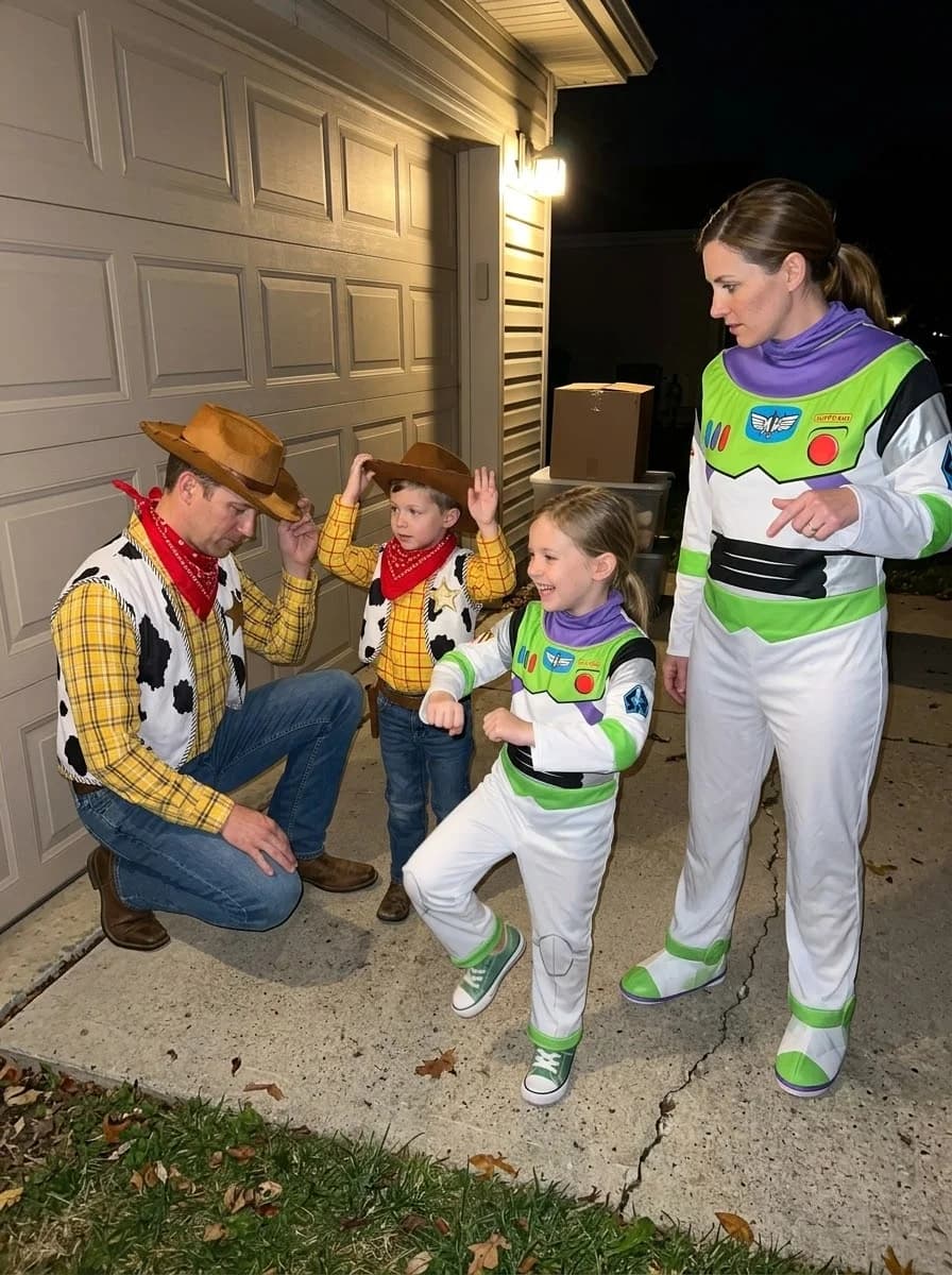 Toy Story Family Costume with Woody and Buzz Lightyear