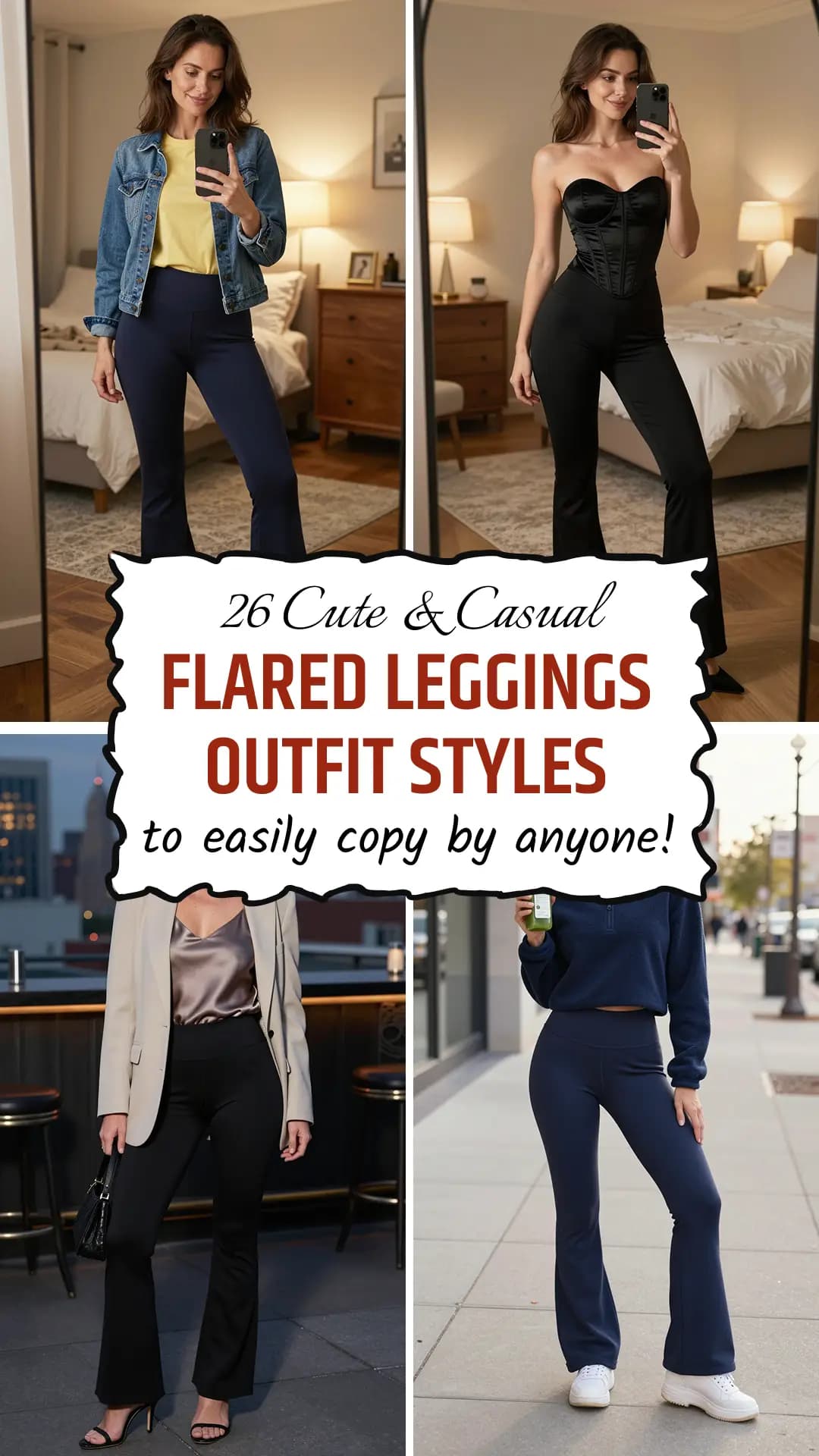 26 Flared Leggings Outfits & Trends | How to Style Flare Leggings in 2026 | Trendy & Chic Ways to Style Flare Leggings for Every Occasion πβ¨