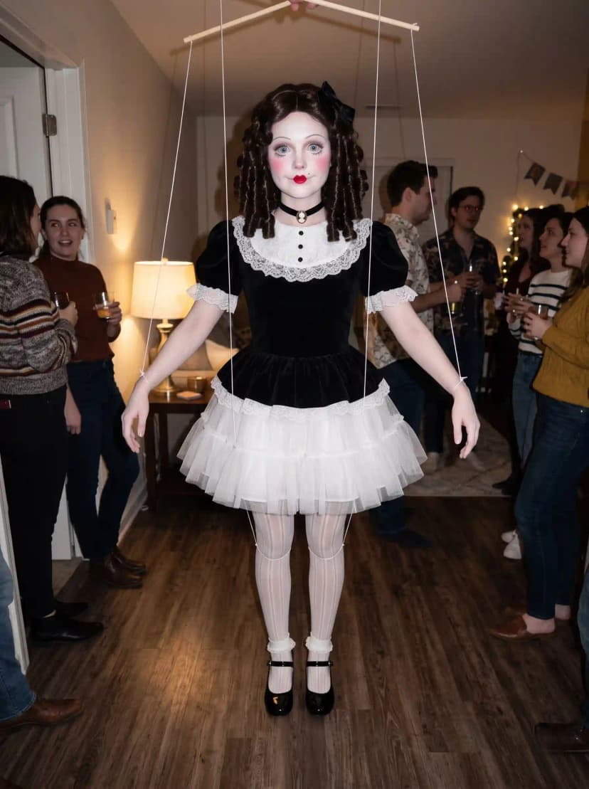 Creepy Marionette Doll Costume