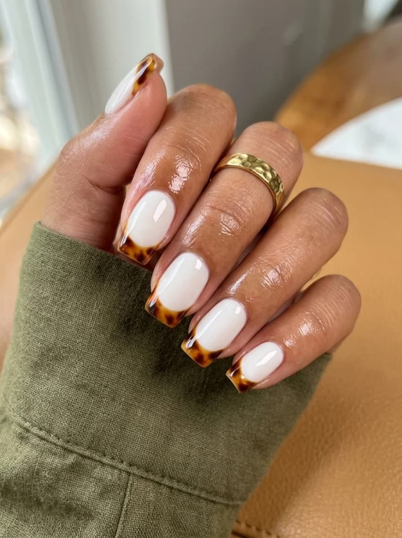 Tortoiseshell French Tips
