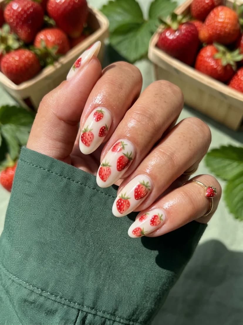 Strawberry Nail Art