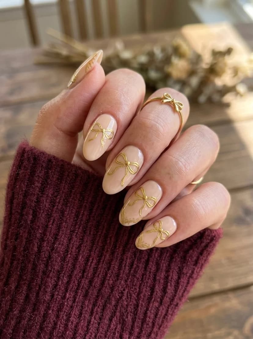 Nude with Gold Bow Art