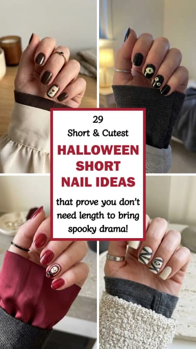 Short Halloween Nails That Prove You Don’t Need Length to Bring the Spooky Drama