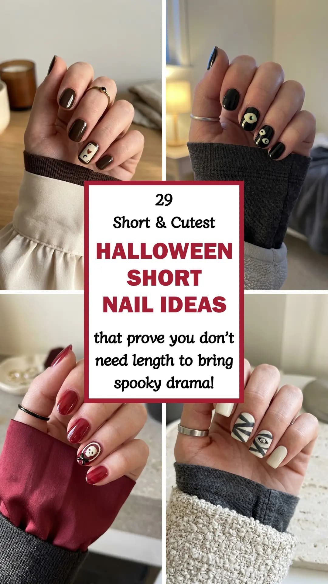 Short Halloween Nails That Prove You Donβt Need Length to Bring the Spooky Drama