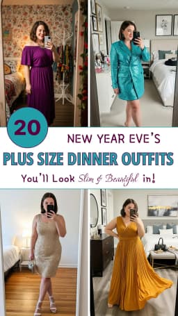 20 New Year's Eve Plus Size Dinner Outfits That'll Make You Shine 2025 ✨👗 | Best NYE Plus Size Outfit Ideas | Stunning Holiday Looks for Curvy Women
