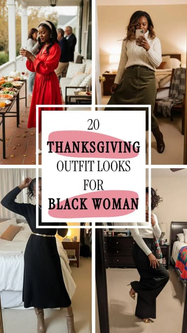 20 Thanksgiving Outfits for Black Women 2025 | Best Thanksgiving Outfit Ideas for Black Women | What to Wear for Thanksgiving | Stylish Thanksgiving Outfits for Black Women