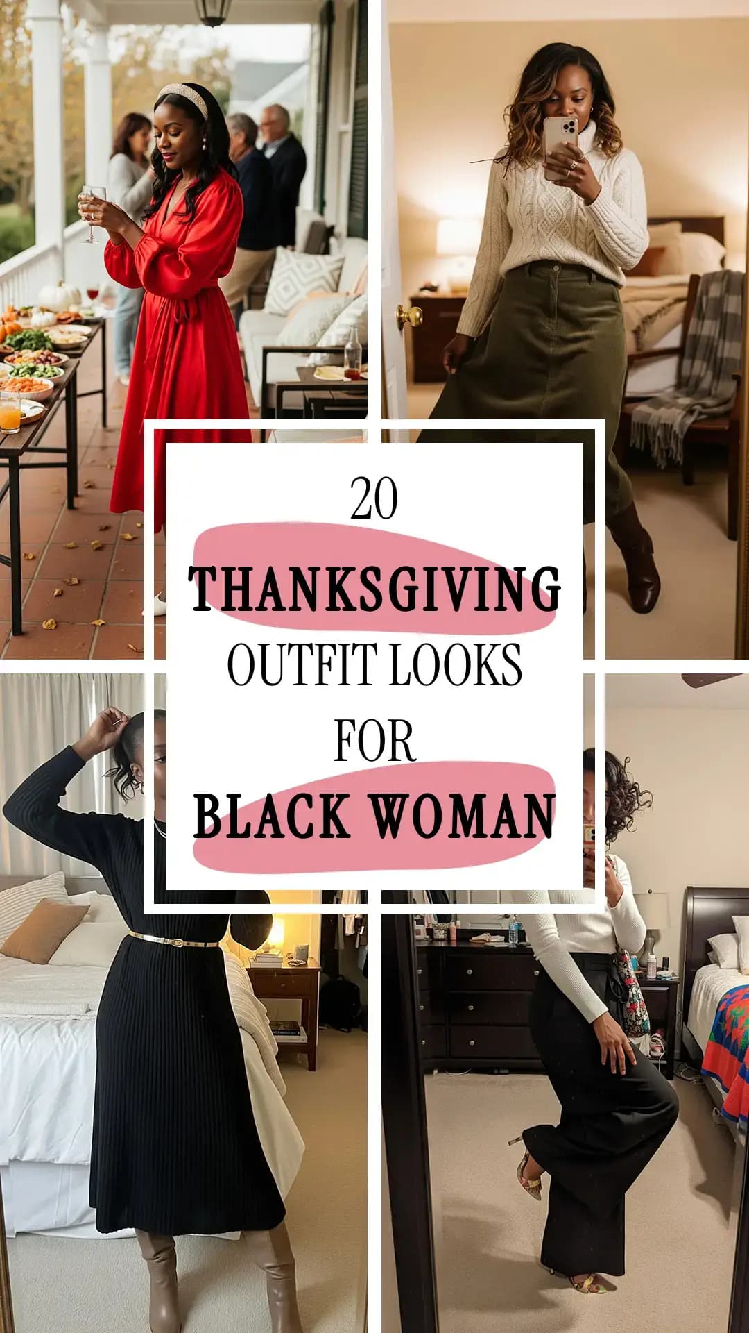 20 Thanksgiving Outfits for Black Women 2025 | Best Thanksgiving Outfit Ideas for Black Women | What to Wear for Thanksgiving | Stylish Thanksgiving Outfits for Black Women