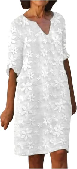 Linen Dress for Women (Tartan Plaid)