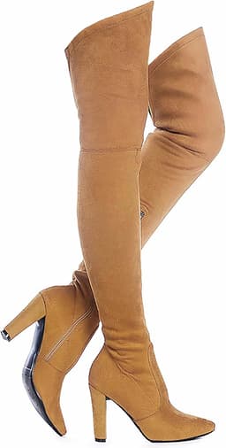 Women Suede Chunky Heel
