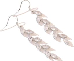 Dangle Crystal Drop Earrings (Silver)
