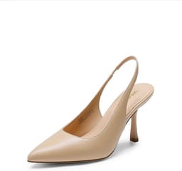 Nude Heeled Court Shoes
