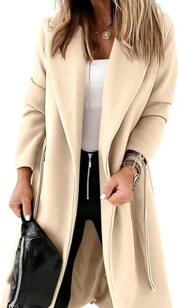 Classic Coat Lapel Collar Long Jacket