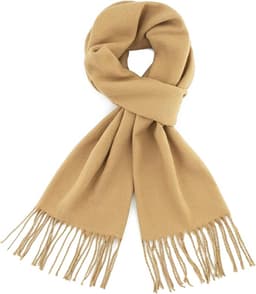 Cashmere Feel Wrap Scarf (Camel Colored)