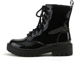 Black Patent Hiking Boots