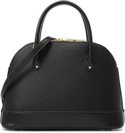 Dome Satchel Crossbody Bag (Black)